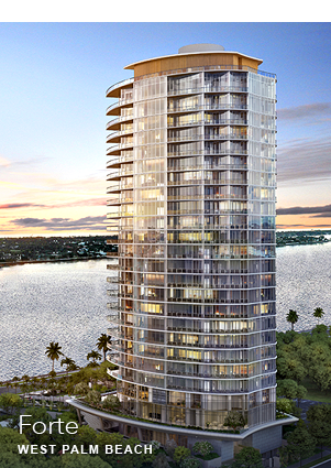 Forté on Flagler, West Palm Beach New Development - Starting at $14,675,000 - presented by Douglas Elliman Real Estate - - The CJ Mingolelli Team at Douglas Elliman Real Estate